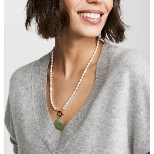 Long necklaces heart pendants red gree beads envio gratis gargantilla moda mujer 2020 assassins creed freshwater pearl necklace