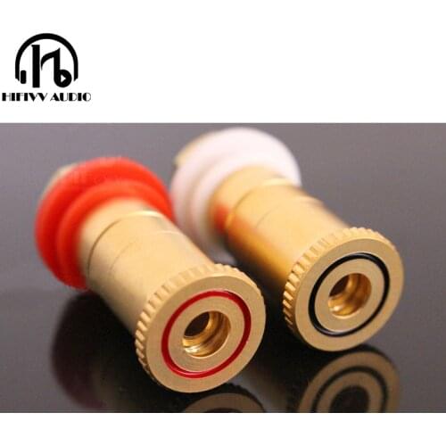 Hifi copper speaker socket audio speaker plug amplifier terminal binding post banana plug socket connector