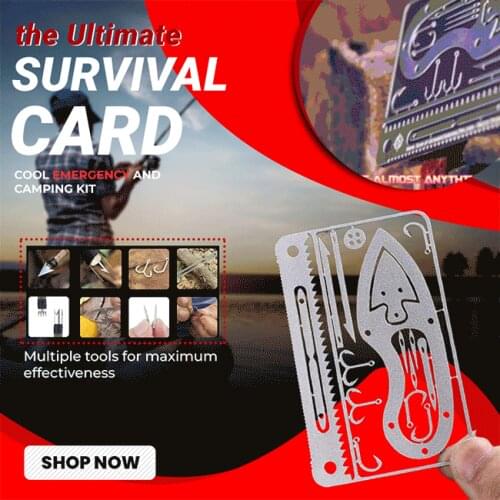The Ultimate Survival Card Outdoor Multifunctional Fishing Hook Card Camping Survival Tool Portable Fishing Gear Dropshipping