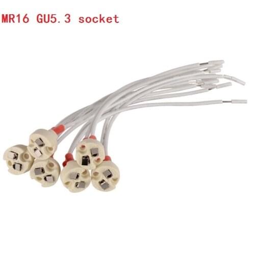 Mr16 gu5.3 socket Lamp Base GU5.3 MR16 Lamp Holder Round socket 10cm 15cm 20cm Ceramic Lampholder For LED Bulb