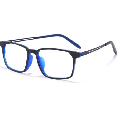 Width-143 Titanium Cutout temple eyewear frame myopia glasses male full rim big face men eyeglasses frame elastic paint glasses