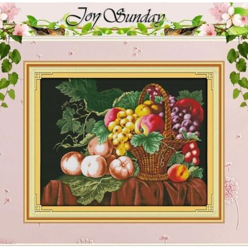 Peach Fruit Patterns Counted Cross Stitch 11CT 14CT Cross Stitch Sets Wholesale Chinese Cross-stitch Kits Embroidery Needlework