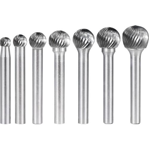 Type D Tungsten Carbide Burrs Single Cut Rotary File 6mm Shank Fine Teeth Rotary Cutter Burr File
