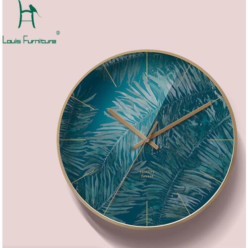 Louis Fashion Wall Clocks Forest Art Modern Nordic Greenery Creative Silence Sweeping Forest