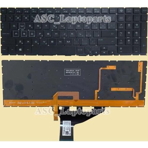 New Czech Slovak Slovakian Keyboard For HP omen 15-DH 15-DH002NC 15-DH001 15-DH0161NC Black, White Printing , Color BACKLIT