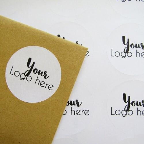 Recycled Personalised Round Circle Custom logo Stickers Matte Uncoated Recyclable Small Business Stickers,Custom Wedding Sticker