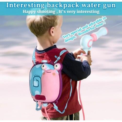 Beach Toy Water Guns Toy Sandpit Water Toy Summer Outdoor Water Game Large Capacity Play in Summer Snail Shape Backpack