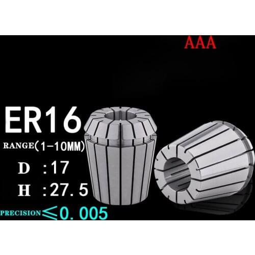 ER16 AAA Spring Collet Shuck ER16-2 3 4 5 6 Accuracy 0.005mm For CNC Milling Tool Holder Engraving Machine Lathe Milling Tool