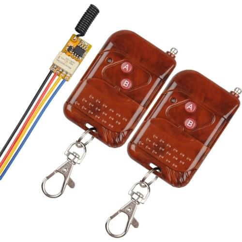 DC3.7V 5V 6V 9V 24V Remote Control Switch Mini Relay Wireless Controller Wide Working Voltage Delay time Receiver +Transmitter