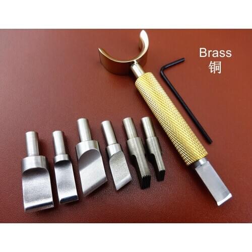 1set Leather Craft Bearing Adjustable Swivel Carving Knife Cutter Replace Blade Tool Set - Stamping Stylus Spoon Embossing Awl