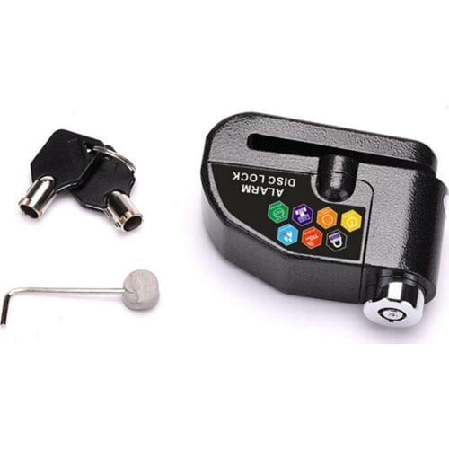 Alarm Disc Brake Lock 110dB Loud Anti Theft Alarm Waterproof for Bikes Motorcycles Scooter with Reminder