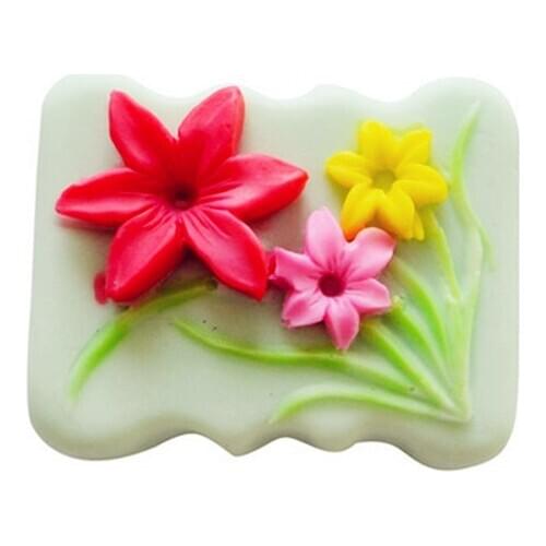 Wholesale!!1pcs Orchid Flower (R0026) Silicone Handmade Soap Mold Crafts DIY Mould