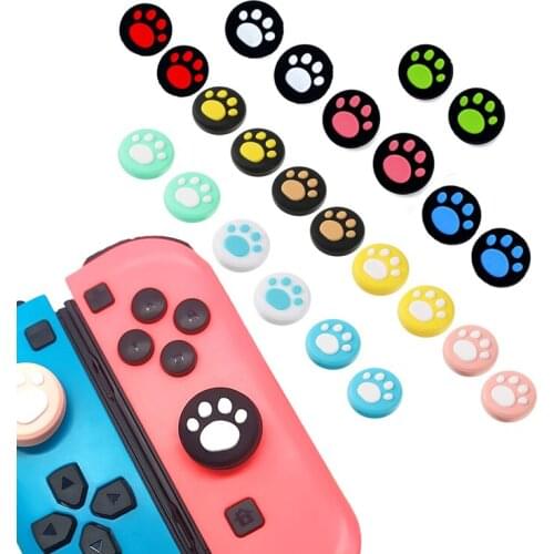 Cat Silicone Thumb Stick Grip Caps Analog Joystick Cover Case For Zelda Nintend Switch NS JoyCon Controllers Joy-Con Joypad