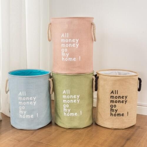 Collapsible Dirty Clothes Laundry Basket Large Round Laundry Storage For Toy Laundry Box Laundry Hamper Sorter