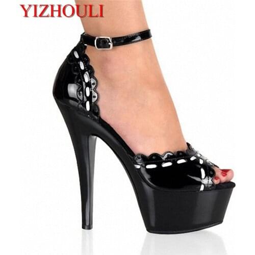 Sexy Ankle Strap 15CM Sexy Super High Heel Platforms Pole Dance / Performance / Star / Model Shoes, Dance Shoes