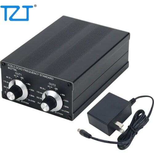 TZT FOS-3 OCXO Frequency Standard 44.1K 48K 2-Channel Word Clock with Black Panel Support Extern RB For Rubidium Clock