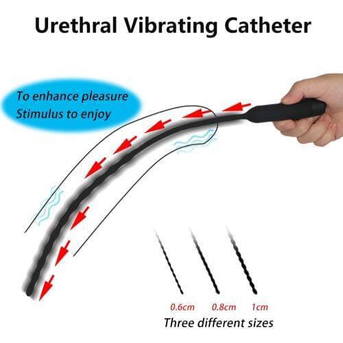 10 Frequency Urethral Vibrator Catheter Penis Plug Sex Toy for Men Extra long insertion depth 35cm Stimulate urethra sex toys