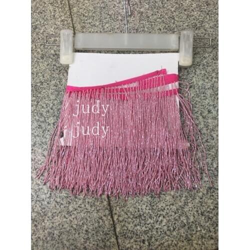 Stock tassel lace stock 5yards/bag YG094# 15cm High-grade Lovely pink color Tassels for sawing dress Free shipping