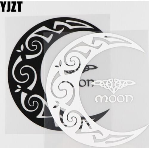 YJZT 13.4X15.1CM Creative Cartoon Vinyl Decal Car Sticker Islam Moon Decoration Black/Silver 4C-0099