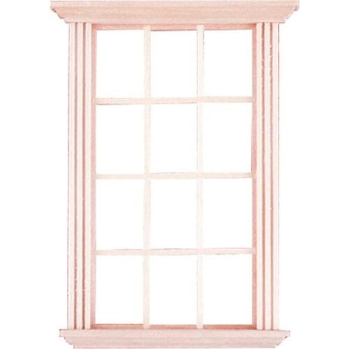 1:12 Miniatures Vintage Wooden Window Frames Wooden Window Frames for Dollhouse
