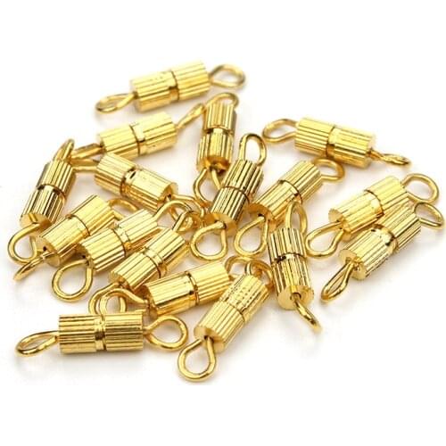 10pcs/lot diy jewelry accessories gold silver Color rhodium plated Screw Clasps buckle Suitable For Bracelet Necklace