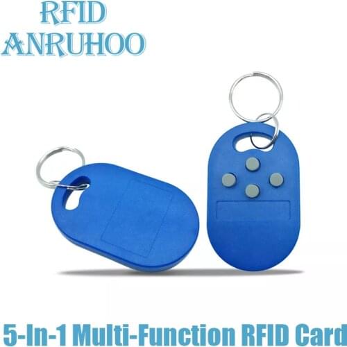 5-In-1 Multi Smart Chip Card 125Khz T5577 Rewriteable Key 13.56Mhz 1K S50 Copy Token RFID Copier Tag NFC Duplicator Clone Badge