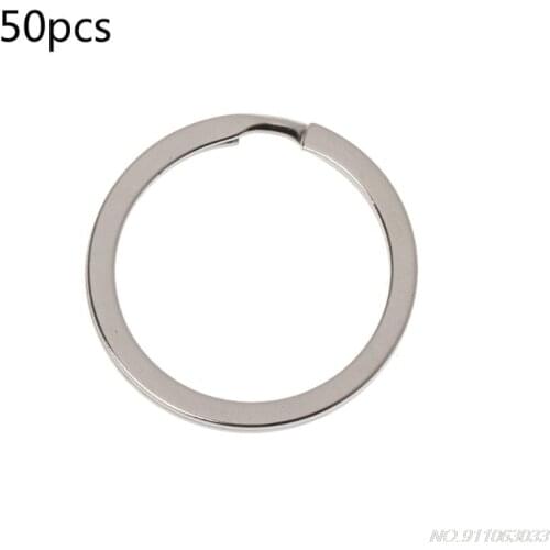 50Pcs 1 Inch Round Flat Key Chain Ring Split Ring Dog Tag Keys Organizer Holder D07 20 Dropshipping