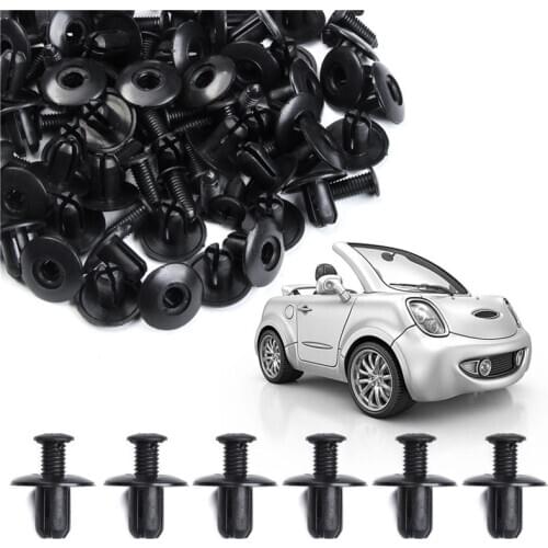 50 PCS Universal Car Clip Plastic Push Panel Rivet Fender Trim Interior Automobile Clip