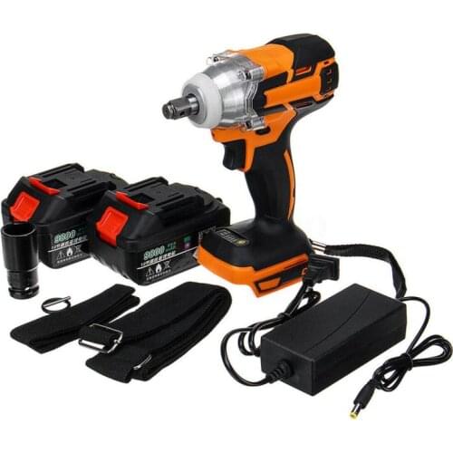 540Nm Brushless 1/2 Electric Cordless Impact Wrench With 2 Rechargeable 28000mAh Battery Impact Wrench Drill Power Tools