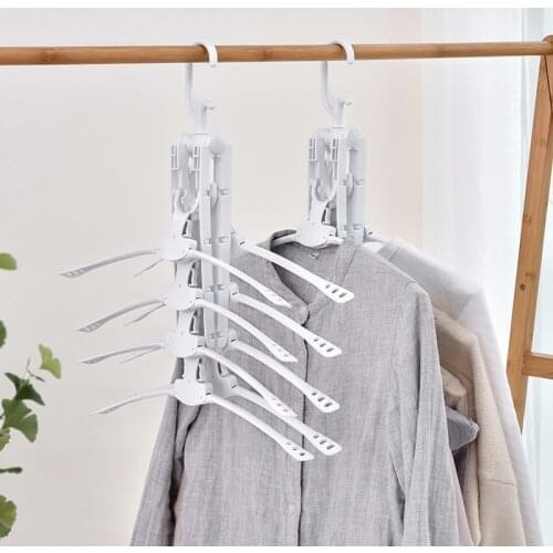 8 in 1 Folding clothes Hangers 360 Degree Rotating Multifunction Space Saving Storage Hanger Travel Magic hangers for clothes
