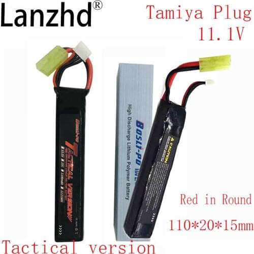 10PCS Tactical version Tamiya Plug11.1V 1100mAh Lipo Battery for Water Gun Mini Airsoft BB Air Pistol Electric Toys Guns battery