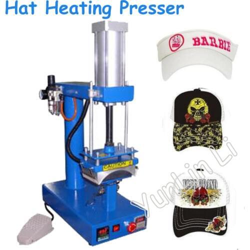 Hat Heating Pressing Machine Air Cap Heat Press Machine Pneumatic Heat Printing Machine with English Manual CP815