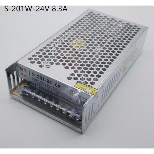 Free shipping single point 24 V dc 8.3A 8.4 A 201W Power Supply Switch 220 240 V AC Input S-201W-24V8.3A