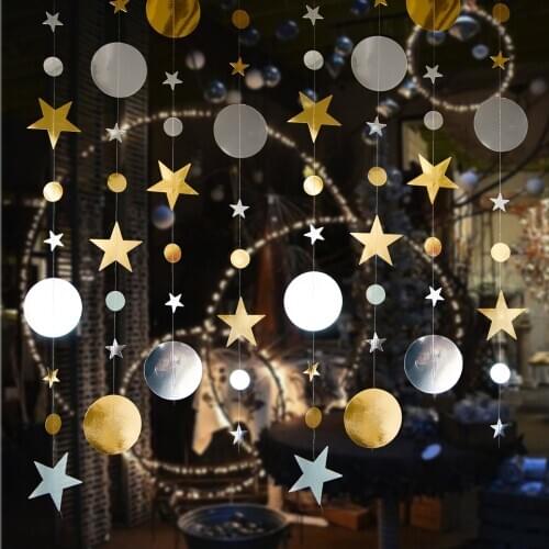 4 M Twinkle Star Paper Merry Christmas Deocraion for Home 2020 Cristmas Noel Decor Xmas Elf Tree Ornaments New Year 2021