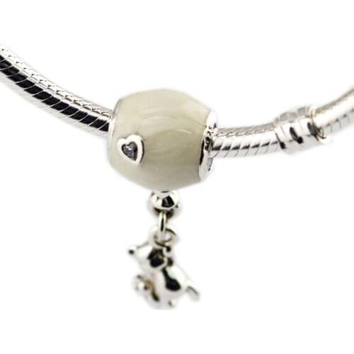 Teddy and Balloon Charm DIY Jewelry Making Fits Original 925 Silver Bracelets For Woman Beads For Jewelry Making Charms
