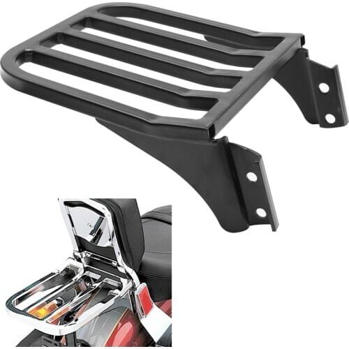Black Motorcycle Sissy Bar Backrest Luggage Rack For Harley Sportster XL1200 883 72 Nightster Dyna