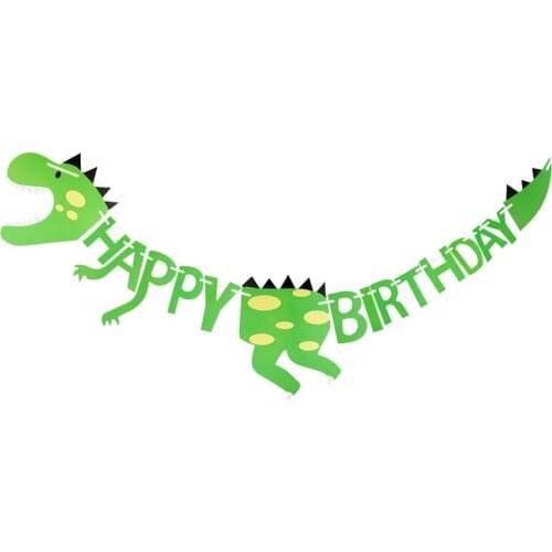 Jungle Party Decoration Dinosaur Happy Birthday Banner Disposable Tableware Paper Plate Cup Animal Safari Party Balloon Supplies