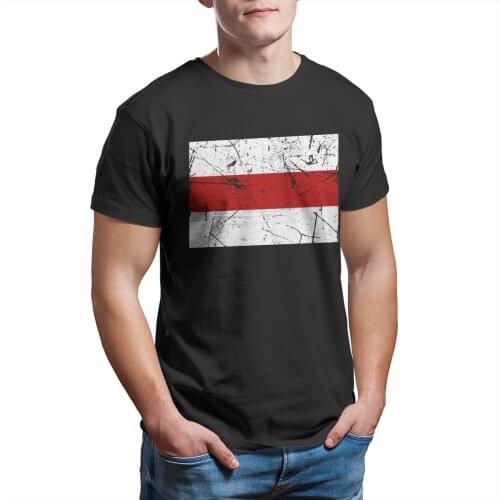 Belarus Flag Red White Belarusian T-Shirt 100% Cotton Black Punk Cute Christmas Tops Summer Hip hop News 2021 Mens Clothes 12496