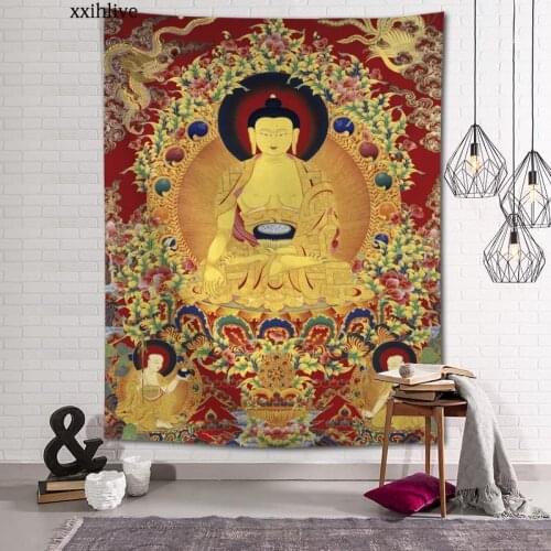 Custom Tapestry Buddhism Printed Large Wall Tapestries Hippie Wall Hanging Bohemian Wall Art Decoration Room Decor 100x150cm