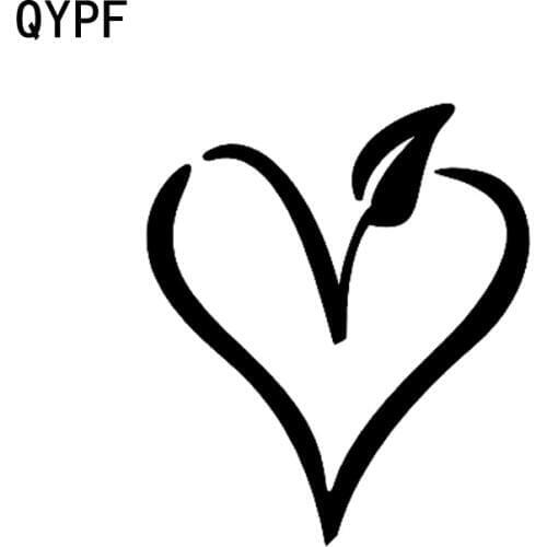 QYPF 13CM*15CM Interesting VEGAN Heart Custom Vinyl Car-styling Decal Car Sticker C15-0639