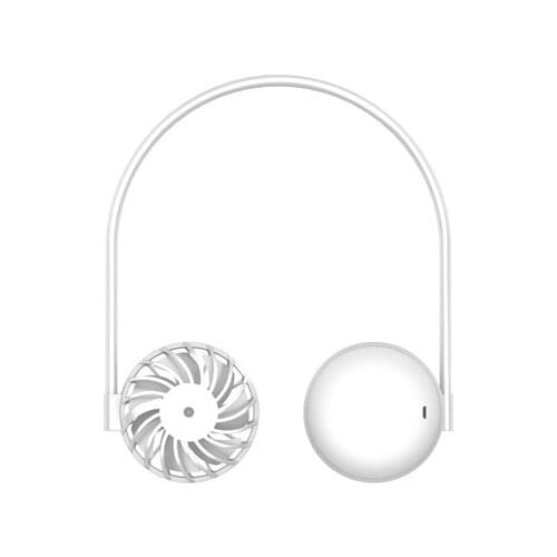 Mini Bladeless Fan Neck Fan USB Rechargeable Mute Sports Fans Cooling Air for Home Outdoor Camping Climbing Fishing