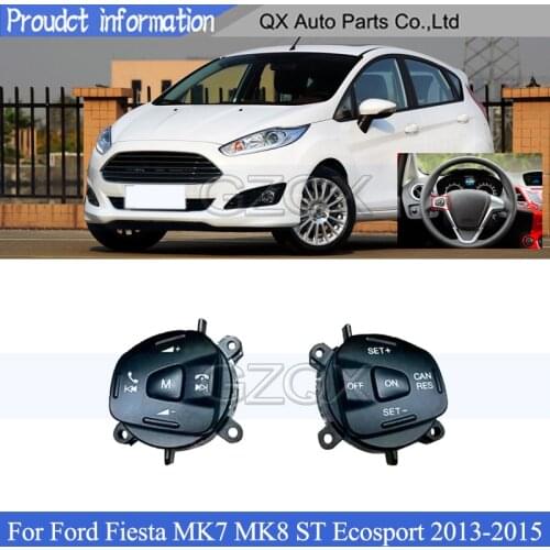 CAPQX Multi-function Steering Wheel Constant Speed Cruise Audio Volume Control Switch For Ford Fiesta MK7 MK8 ST Ecosport 13-15