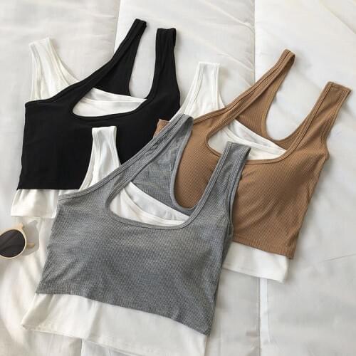 Zoki Fashion Patchwork Women Tanks Summer Sexy Elastic Slim Ladies Crop Tops Korean Casual Office Cute Black Female Tanks Top