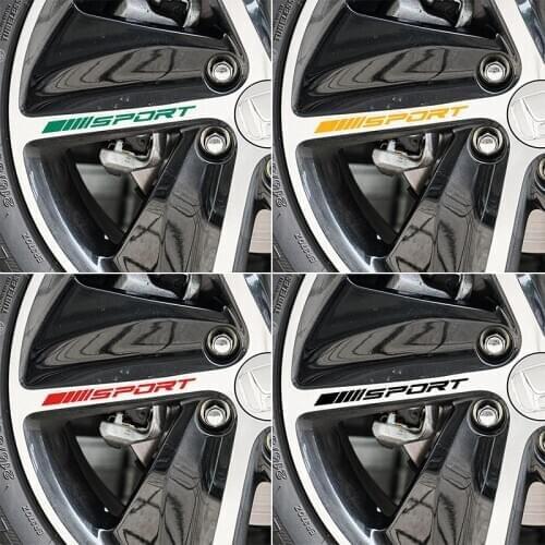 4pcs Car Rims Wheel Stickers Night vision reflective decorative stickers for Peugeot 206 207 208 306 307 308 407 408 car styling