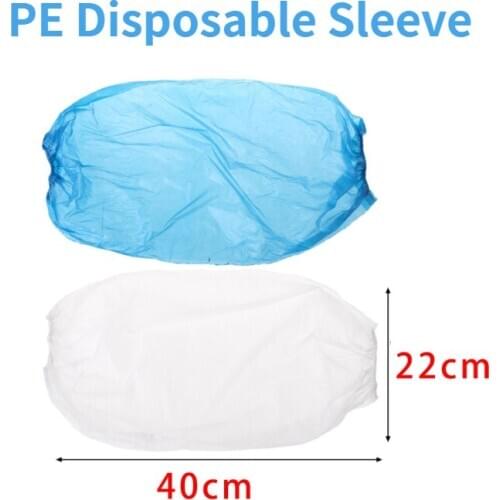 100Pcs PE Waterproof Disposable Portable Antifouling Arm Oversleeves Elastic Band Tattoo Sleeve