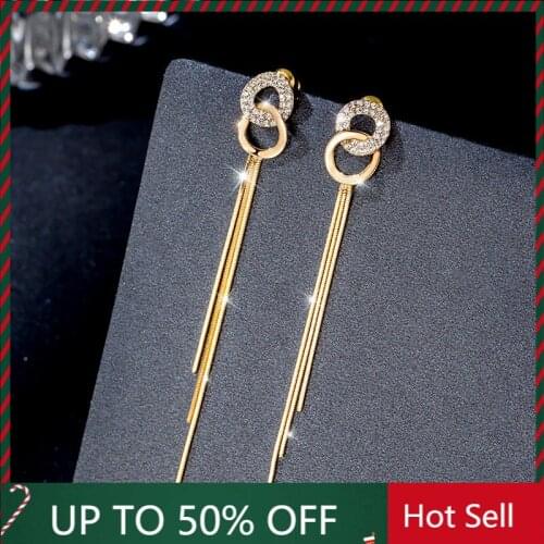 2021 New Tassel Earrings High Sense Trendy Earrings Female Korean Long Fashion Earrings Elegant Exquisite Womens Earrings Gift