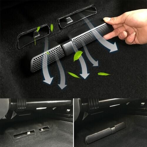 New 2PCS Car Air Outlet Cover For Skoda Kodiaq 2016 2017 2018 Back Seat Under Car Rear Seat Air Conditioning Vent Cover Net