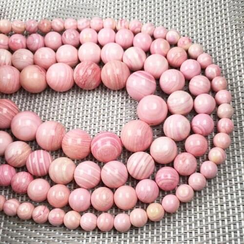 Wholesale Natural Pink Round shell beading Punch loose beads isolation bead for Jewelry Making DIY Accessories rich of size