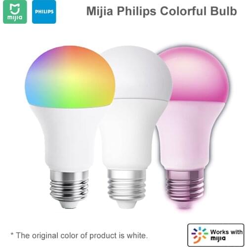 Original Mijia Philips Smart Bulb 220 - 240V E27 Colorful Light Wifi Mi Home APP Remote Control LED Lamp Smart Ball Bulb