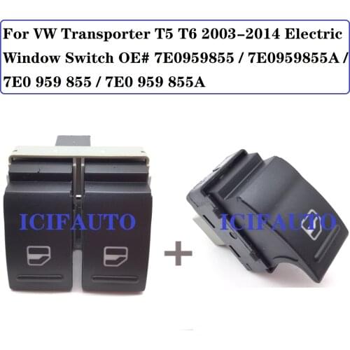 7E0 959 855 Passenger Side Electric Power Single Window Switch 7E0959855 For VW Transporter T5 T6